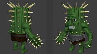 Cactus Warrior Art Challenge - Blender Timelapse screenshot 2