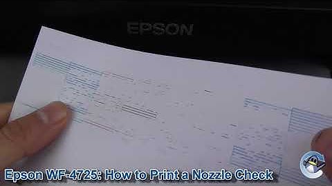 Epson WorkForce Pro WF-4725DWF: How to Print a Nozzle Check Test Page