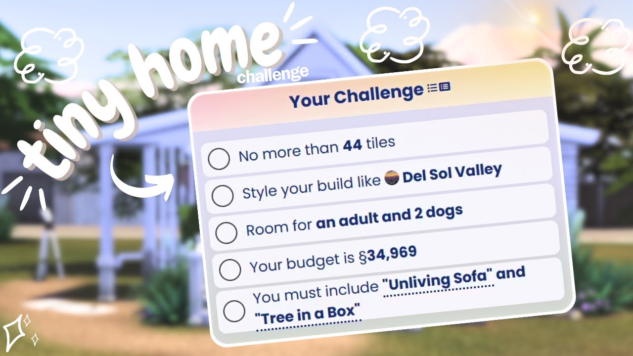 I tried this tiny home challenge in Sims 4 - YouTube