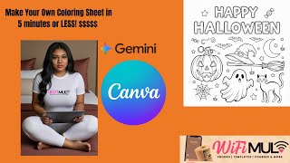 Make A Halloween Coloring Sheet in 5 minutes or less