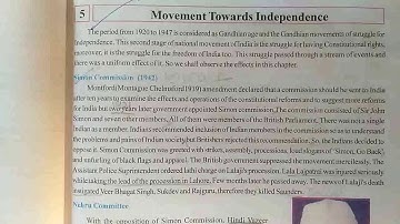 Std 9 S.S/Eng med/ch 5/part 1/Movement towards Independence