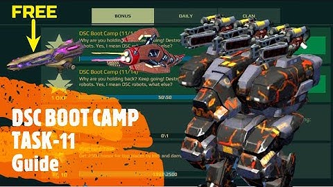 WAR ROBOTS DSC BOOT CAMP EVENT || TASK-11 || GUIDE + NEW PARALYSIS DRONE