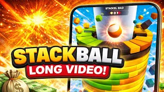 🔥 Stack Ball Long Gameplay – Satisfying Level Smash! screenshot 5