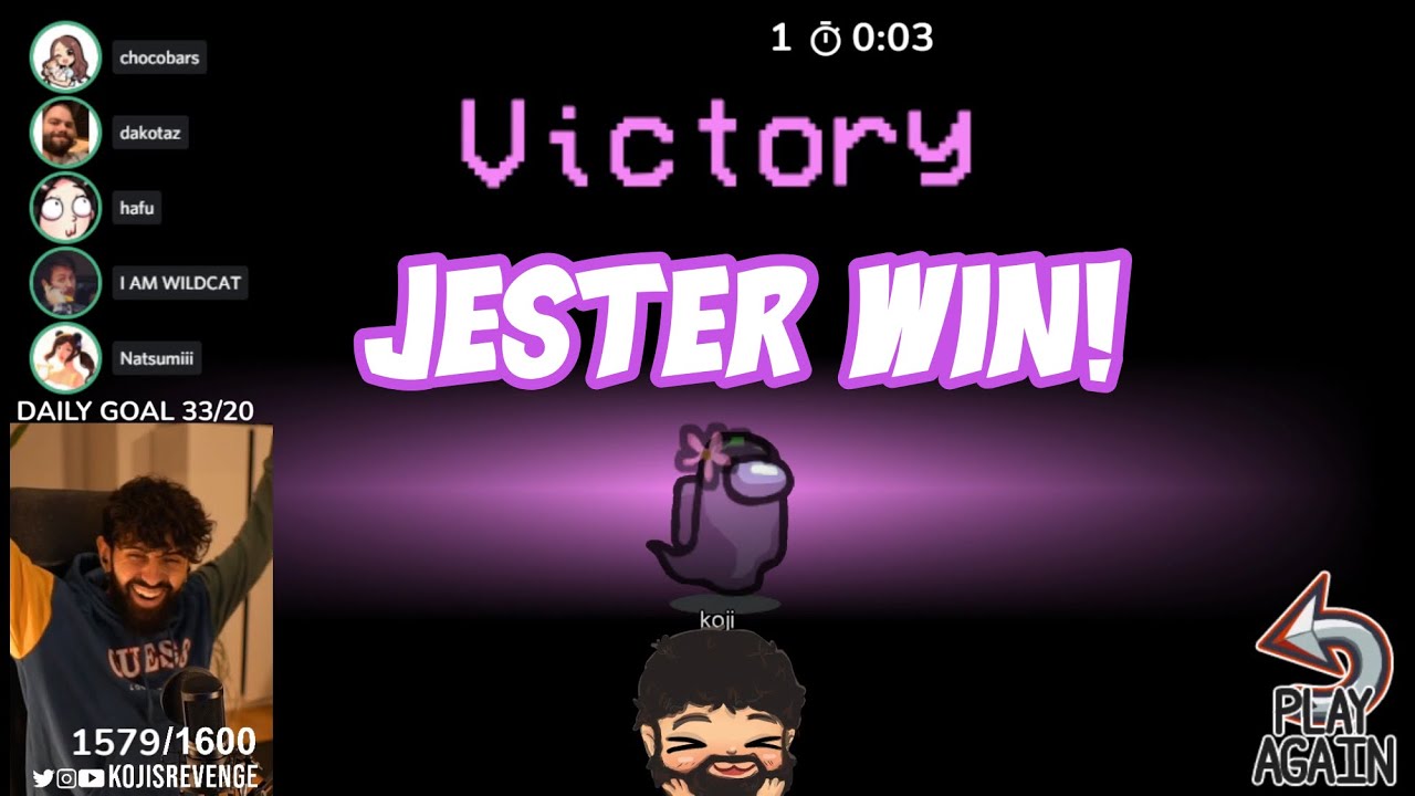 Koji wins as JESTER!