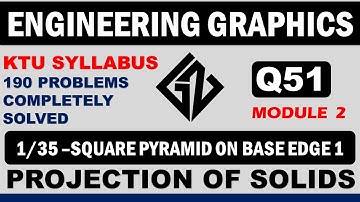 Q51|Engineering Graphics| projection of Solids| KTU Syllabus |BE110/EST110| Graphicszone