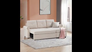 83 Sleeper Sofa Bed Convertible Sectional Sofa Couch