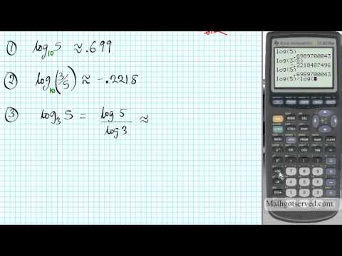 TI 83 Tutorial Entering Logarithms Evaluating and Graphing How to mathgotserved