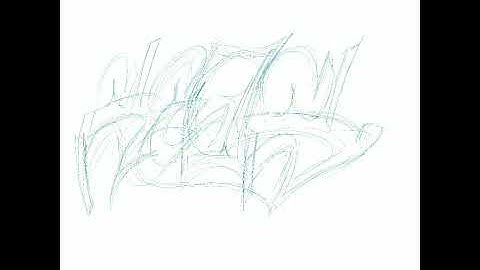 Wildstyle graffiti short on procreate