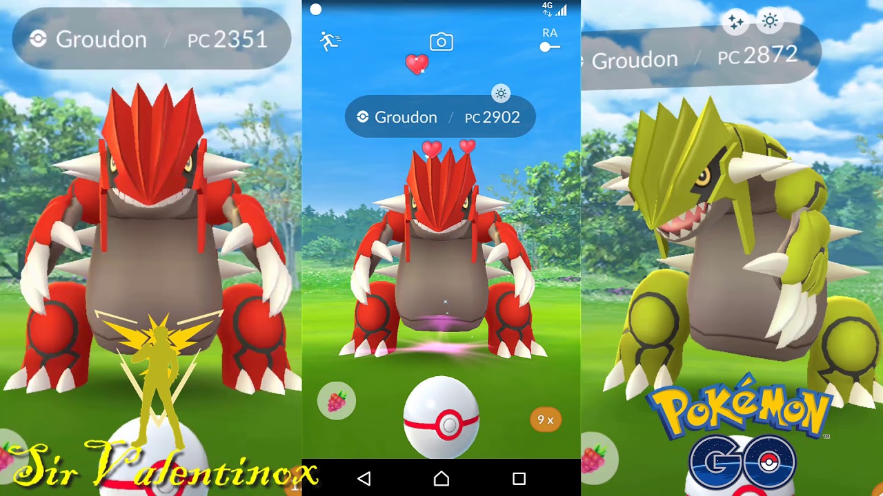 Groudon Shiny + Perfecto Incursiones POkemon GO.