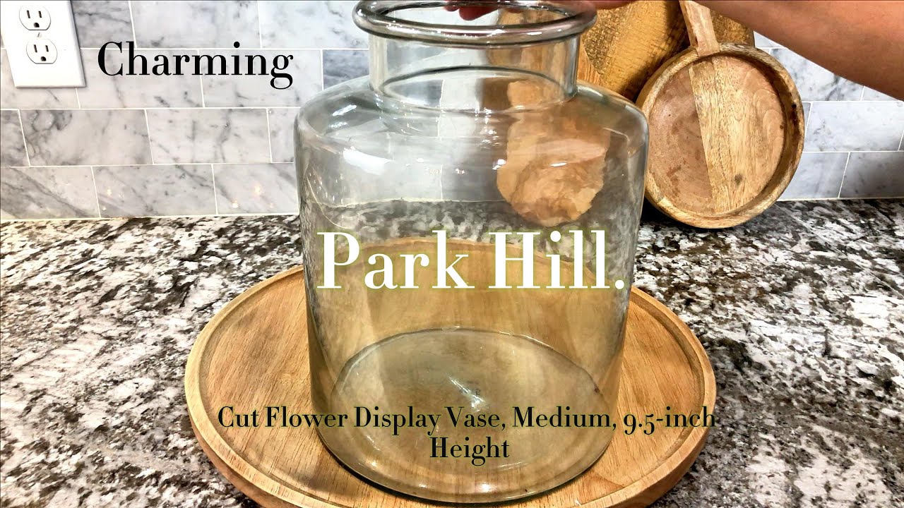 Park Hill Collection Mouth-blown Glass Flower Vase - 9.5"H