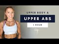 1 Hour UPPER BODY & UPPER ABS WORKOUT at Home | Day Two of Five