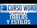 Curso Word  - Capitulo 5, Tablas y Sus Estilos