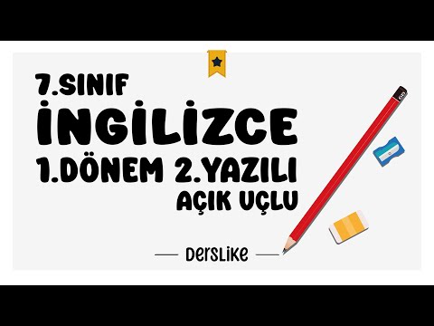 7. Sınıf İngilizce 1.Dönem 2.Yazılı Soruları #2024