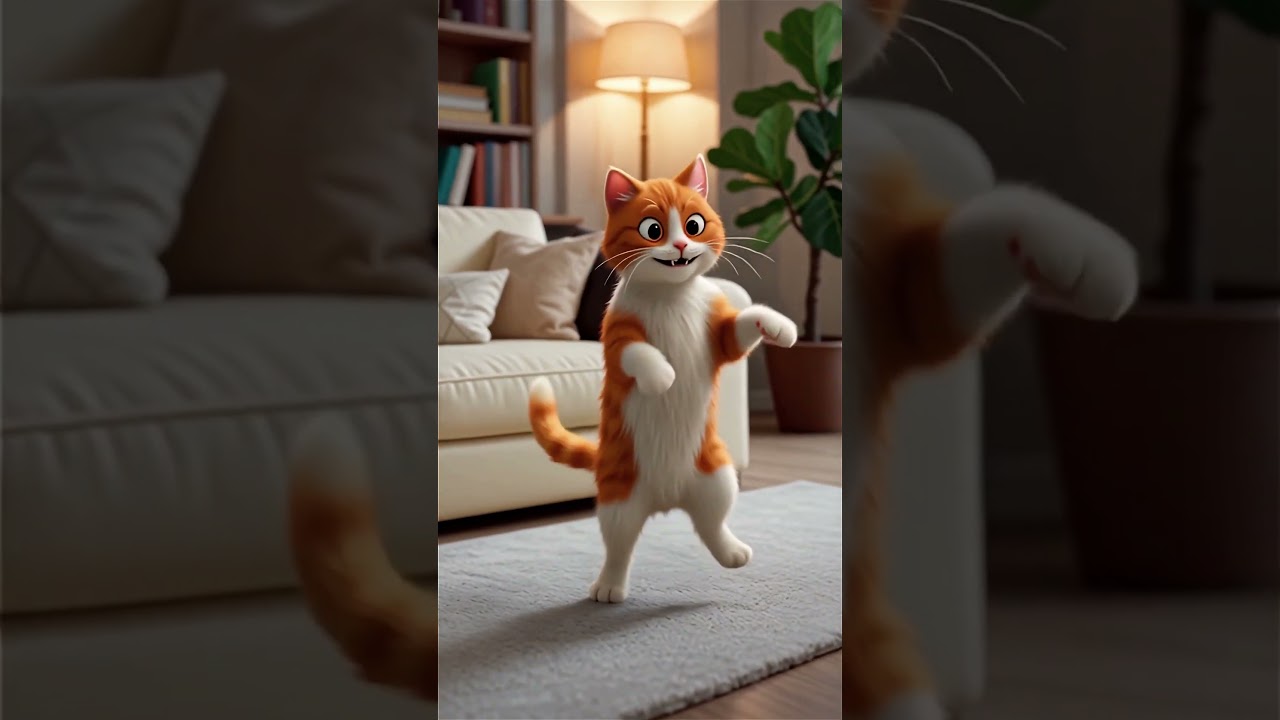 Funny Jumping Cat Dance 😹🔥 | AI Cat Short