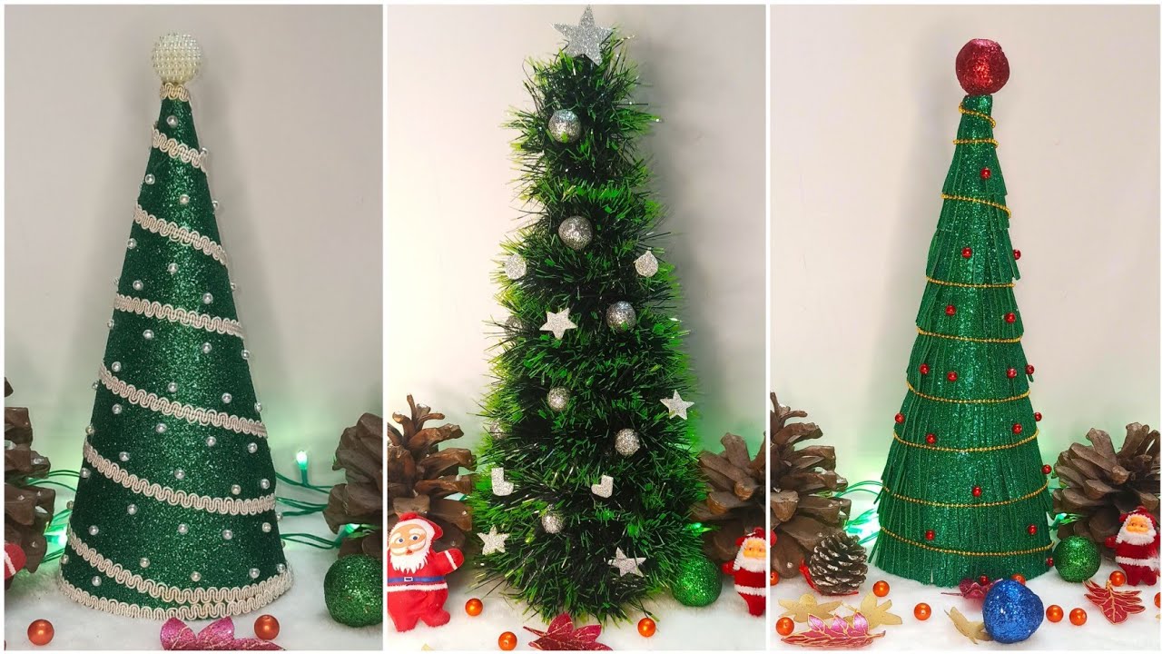 Economical Easy 3 Christmas Tree Making ideas Low budget Christmas