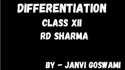 Ex : 11.3 ques. 1 to 15 | Differentiation | RD Sharma | Class - XII