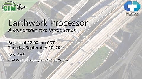 A Comprehensive Introduction to Earthwork Processor