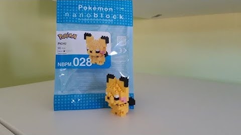 NBPM_028 Pichu Pokemon Nanoblock Unbag and build video
