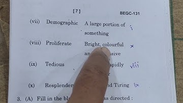 B.A.(General ) June 2023 IGNOU Examination | BEGC - 131 :Individual And Society | Grammar |