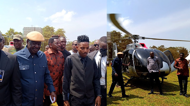 RAILA ODINGA LANDS AT FRED OMONDI BURIAL CEREMONY|ERIC OMONDI, FAMILY RECEIVE HIM
