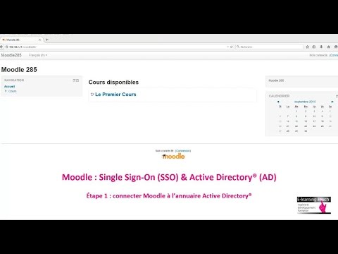 Moodle : Single Sign-On (SSO) & Active Directory® (AD) - Étape 1