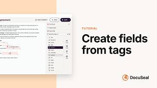 Create template fields from a tagged Word document