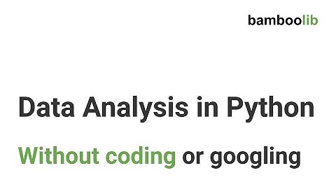 bamboolib demo (Feb 2021) - Data Analysis in Python without becoming a programmer or googling syntax