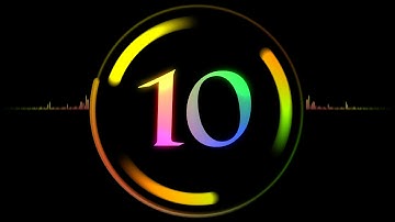 Countdown Timer 10 sec ( v 524 ) with sound effects 10 to 0  HD 4k!