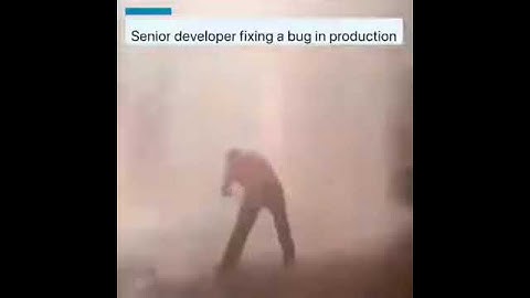 A senior developer fixing a bug in production