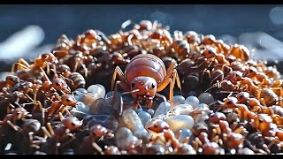 Fire Ant Raft Survives The Great Flood Episode 3 Predatory Fish Emerge From Underwater