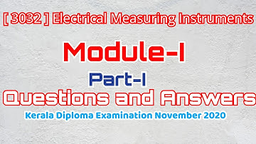(3032)Electrical Measuring Instruments/Module1/Part1/Questions and Answers