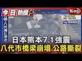 日本熊本7.1強震 八代市橋梁崩塌.公路斷裂｜TVBS新聞 @TVBSNEWS01