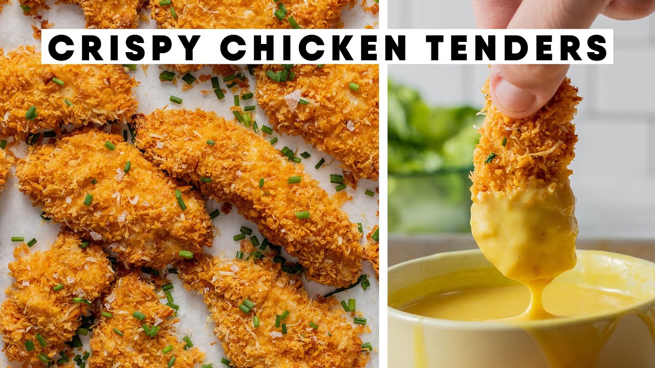 BEST EVER Oven Crispy Chicken Tenders YouTube