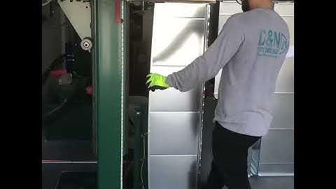 Inserting and crimping secure 2 each TDC TDF corners in at a time in L section HVAC Duct with Vicon