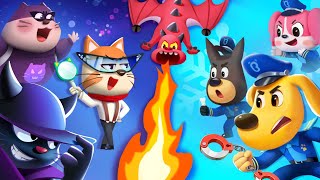 Police Vs A Fire Dragon Kids Cartoons Sheriff Labrador New Episodes