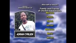Adrian Cyrilien ~ Long Obituary