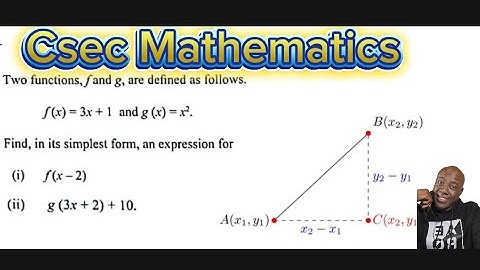 Csec Mathematics Question 4 Coordinate Geometry and functions #gcse #maths #csecmaths #cxcmaths