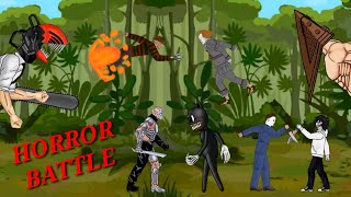 Chainsaw Man Vs PyramidHead Vs Pennywise Vs Uber Jason Vs Cartoon Cat Vs Freddy Vs Michael Myers Vs+