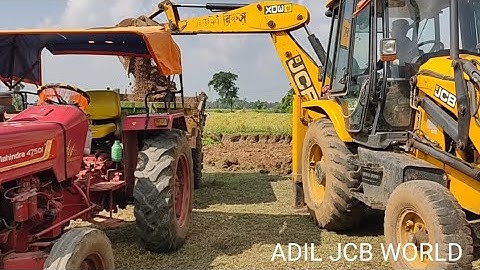 New Jcb 3dx Backhoe Machine Loading Red Mud in Mahindra 475 Di Tractor | Jcb Gcp Video | Jcb Tractor