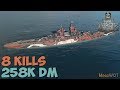 World of WarShips | Bourgogne  | 8 KILLS | 258K Damage - Replay Gameplay 4K 60 fps