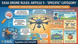 EASA EARs for UAS( DRONES ) 2019/947 : Article 5   ‘Specific’ category of UAS operations