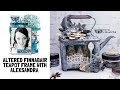 Altered Finnabair Winter scene Teapot Metal frame by Aleksandra Mihelic