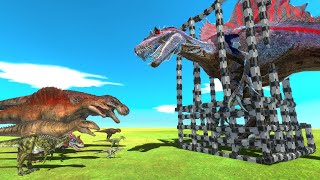 Dinosaurs Trying to Rescue the Evolved Spinosaurus - Animal Revolt Battle Simulator