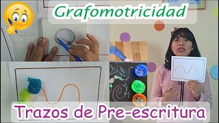 TRAZOS de PREESCRITURA para Pre Escolar / GRAFOMOTRICIDAD con RESAQUES