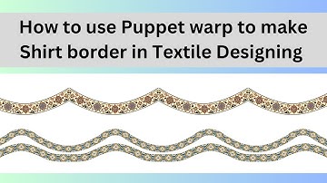 How to use Puppet warp to make shirt border in Textile Designing in Photoshop (Part 1)