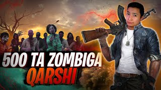 MINECRAFT / CHELLENGE / 500 TA ZOMBIEGA QARSHI VIJIVANIYA / UZBEKCHA LET'S PLAY