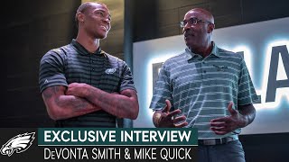 DeVonta Smith & Mike Quick Talk Eagles Football & More | Philadelphia Eagles
