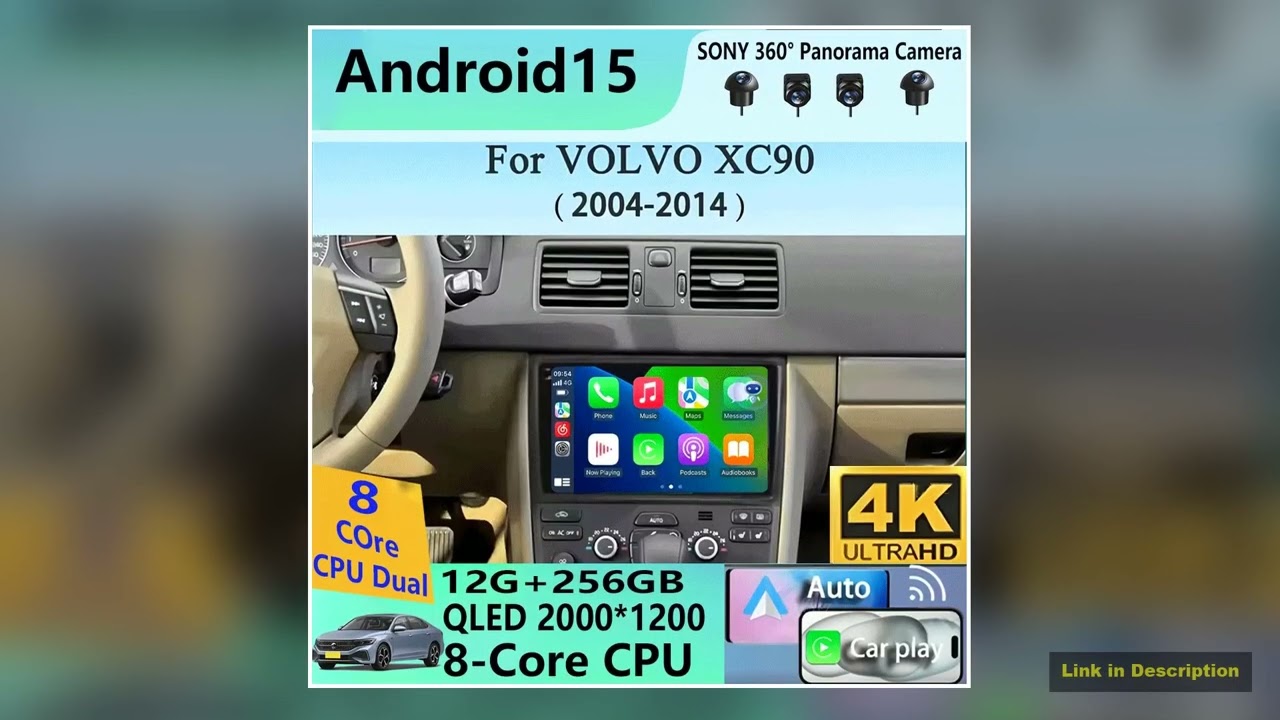 Android 15 For Volvo XC90 20042014 Car Radio Multimedia Video Player Navigation Stereo GPS Octa