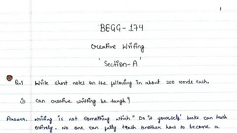 BEGG 174 Solved handwritten assignment 2023-2024 | BEGG 174 solved assignment in English 2023-2024 |