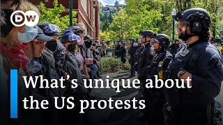 Lack of political support for US protests shapes the 2024 presidential election | DW News